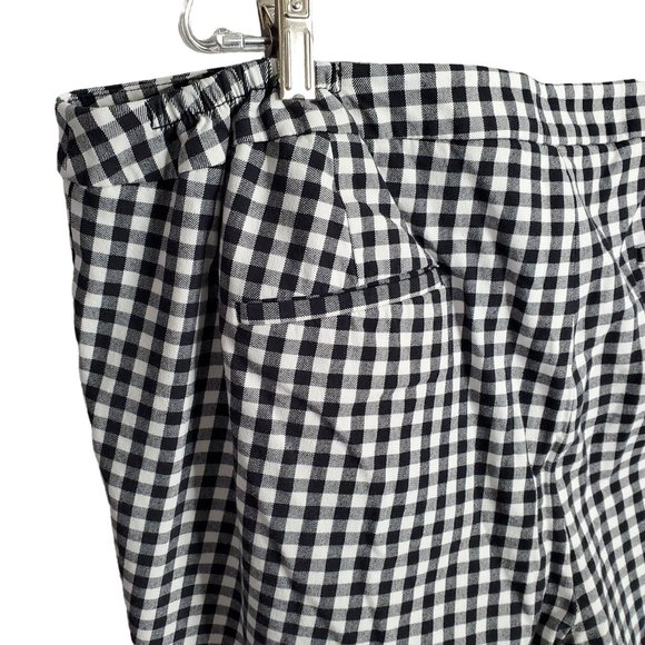 Talbots Size 20W Pants Hampshire Ankle Check Stretch Pockets High Waist Black - Picture 13 of 13